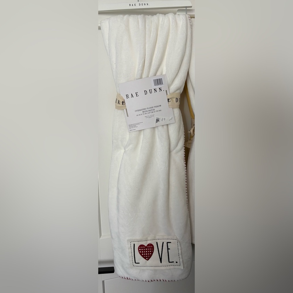 Rae Dunn White LOVE Blanket